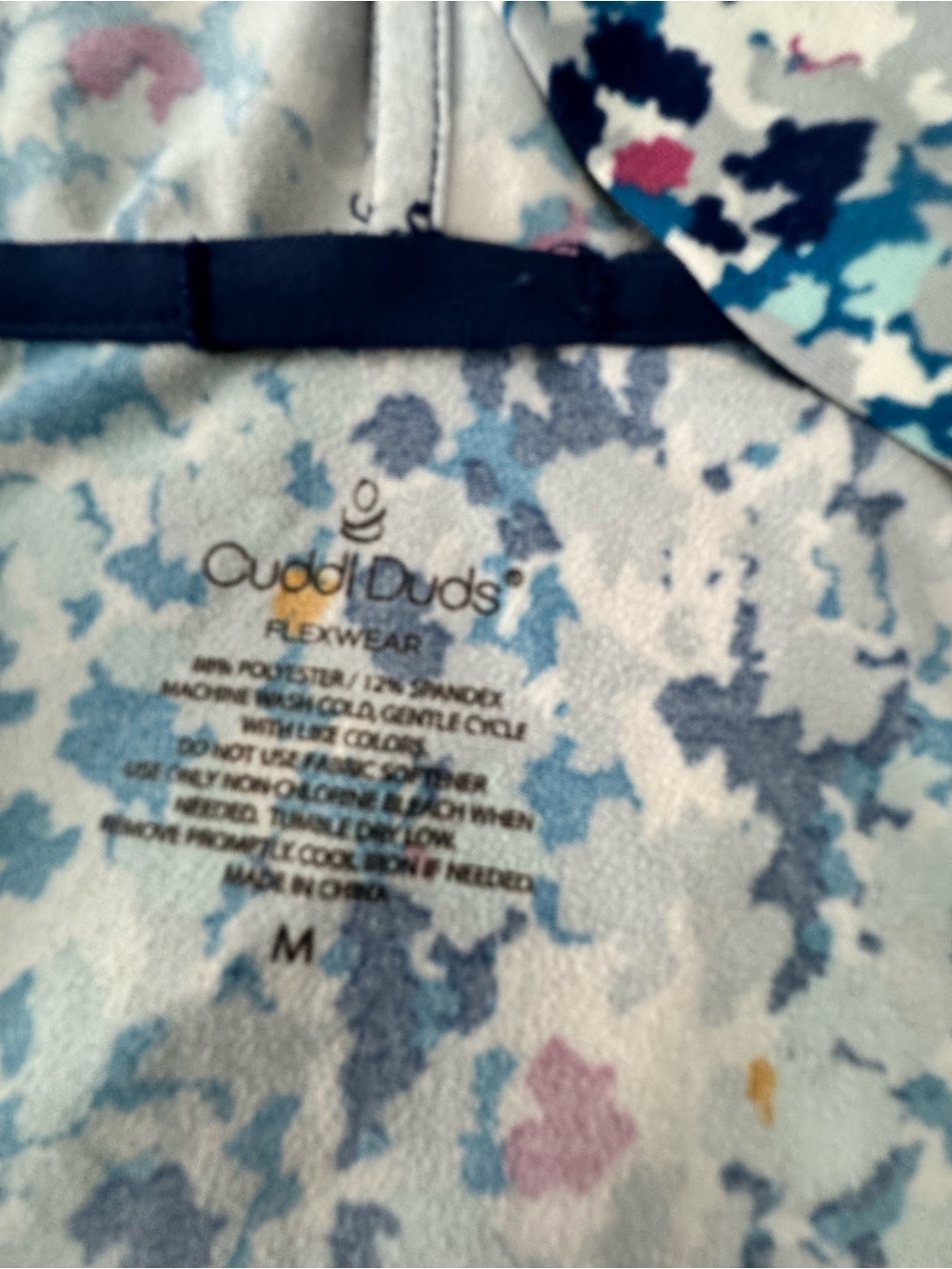 Cuddl duds Lightweight Floral Hooded Cardigan - Blue Multi - Picture 6 of 6